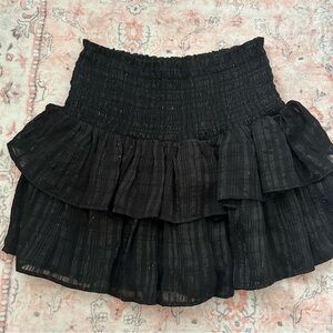 Black ruffle skirt